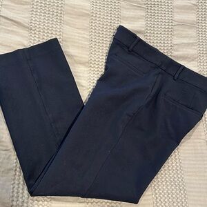 Loft Curvy Straight Pants in Bi-Stretch in Blue